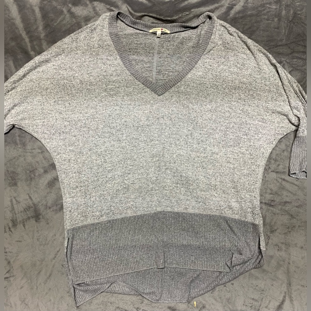 Better Be gray tunic, oversized fit, size large